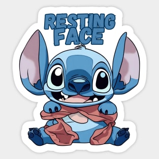 Cute Stitch resting face Sticker